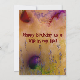 Tarjetas de cumpleaños VIP arte abstracto VIP