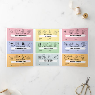 Tarjetas de cupones de actividad personalizados DI