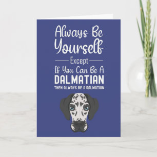 Tarjetas de dálmata lindo cachorro azul divertido 