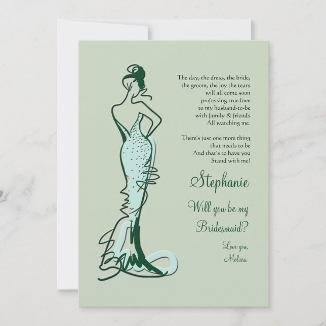 Tarjetas de Dama de Honor (Anverso)