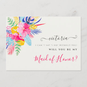 Tarjetas de Dama de Honor Bosque Tropical Salvaje 