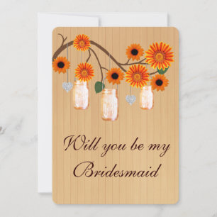Tarjetas de Dama de Honor de Frascos de Naranja Rú