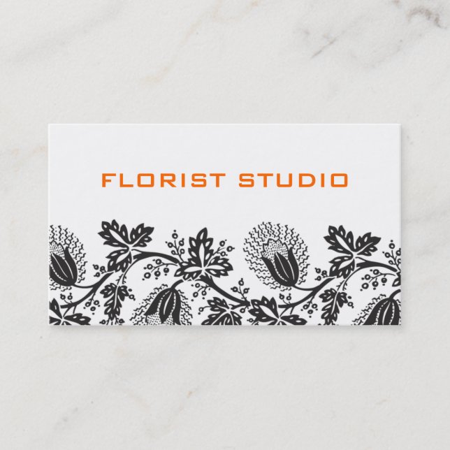 Tarjetas de Damask Floral Business (Anverso)