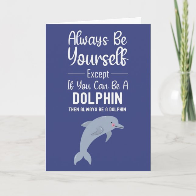Tarjetas de delfín lindo Animales divertidos del o (Anverso)