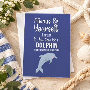 Tarjetas de delfín lindo Animales divertidos del o
