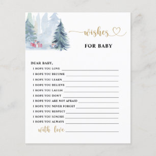 Tarjetas de deseos de árboles de pino de invierno
