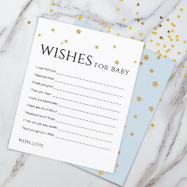 Tarjetas de deseos de estrellas doradas lindas par