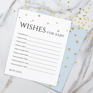 Tarjetas de deseos de estrellas doradas lindas par