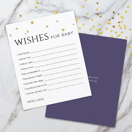 Tarjetas de deseos de estrellas doradas lindas par