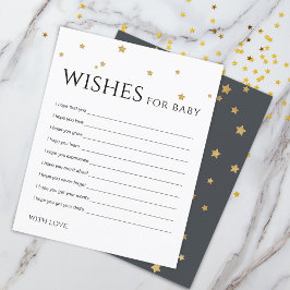 Tarjetas de deseos de estrellas doradas lindas par