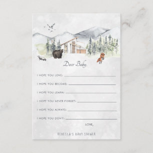 Tarjetas de deseos para bebé Bosque forestal