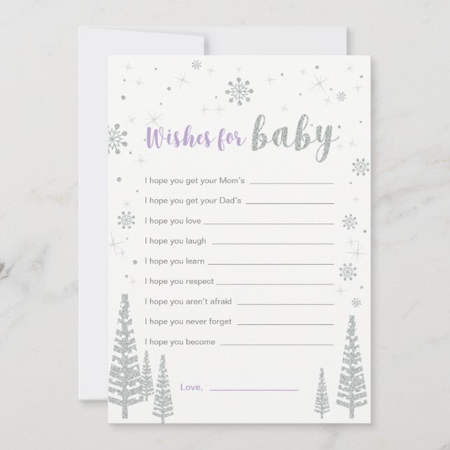 Tarjetas de deseos para bebé, Juego de regalos par (Anverso)
