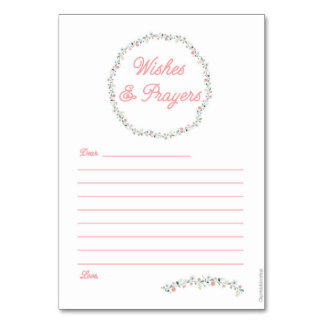 Tarjetas de deseos y oraciones - Rosa