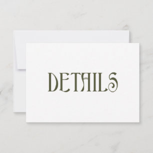 Tarjetas de DETALLE boda   Art Nouveau floral