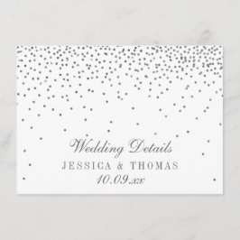 Tarjetas de detalle de Boda de confetti de vidrio 