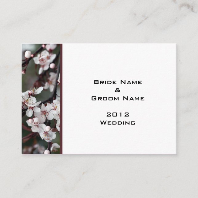 tarjetas de detalle de recepción de bodas. (Anverso)