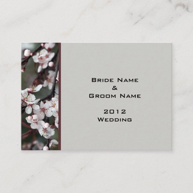 tarjetas de detalle de recepción de bodas. (Anverso)