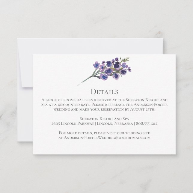 Tarjetas de Detalle/Encierre de Flores Silvestres  (Anverso)