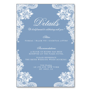 Tarjetas De Detalle Románticas De Lace Blanco Y Bo