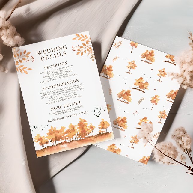 Tarjetas de detalles Bodas de árboles del otoño de (Subido por el creador)
