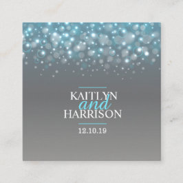 Tarjetas de detalles de boda azul gris champagne