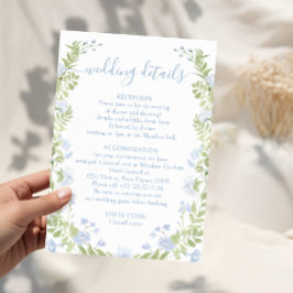 Tarjetas de detalles de boda Boho Chic florales az