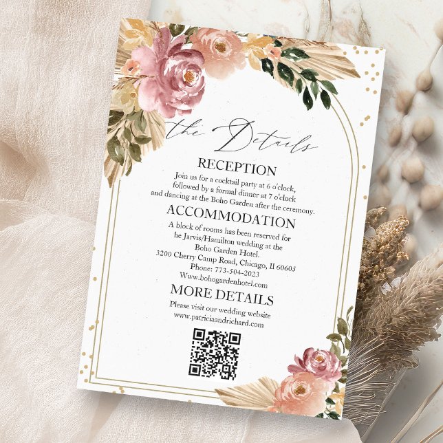 Tarjetas de Detalles de Boda Chic Boho (Subido por el creador)
