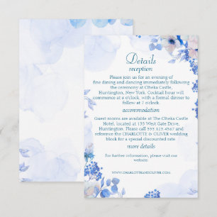 Tarjetas de Detalles de Boda con Acuarela Floral A