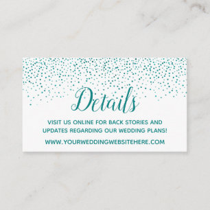 Tarjetas de Detalles de Boda con Lunares de Confet