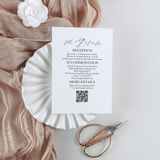 Tarjetas de Detalles de Boda Elegantes (Subido por el creador)