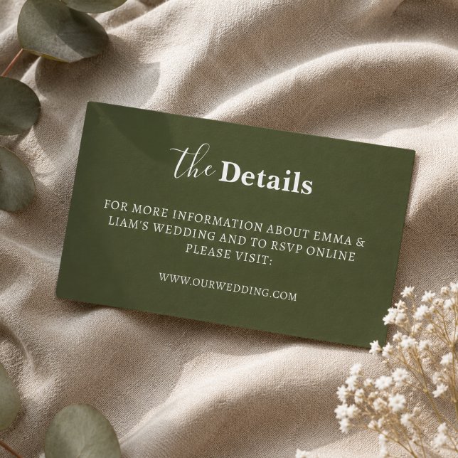 Tarjetas de Detalles de Boda Elegantes Modernas (Subido por el creador)