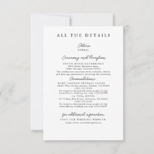 Tarjetas de Detalles de Boda Modernas y Simples