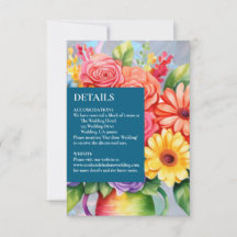 Tarjetas de Detalles de Flores Coloridas de Arcoír