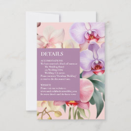 Tarjetas de Detalles de Orquídeas Arcoíris Pastel