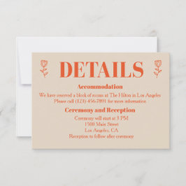 Tarjetas de detalles de Personalizado Minimalista 