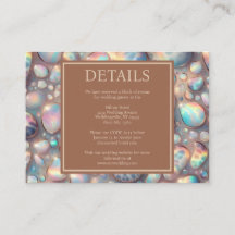 Tarjetas de Detalles de Recepción Exóticos y Elega