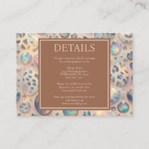 Tarjetas de Detalles de Recepción Exóticos y Elega