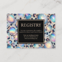 Tarjetas de Detalles de Registro de Regalos Exótic