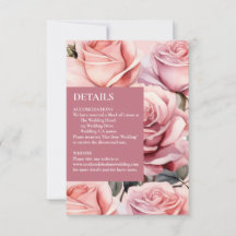Tarjetas de Detalles de Rosas Rosadas