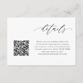 Tarjetas de detalles del Boda de código QR de cali