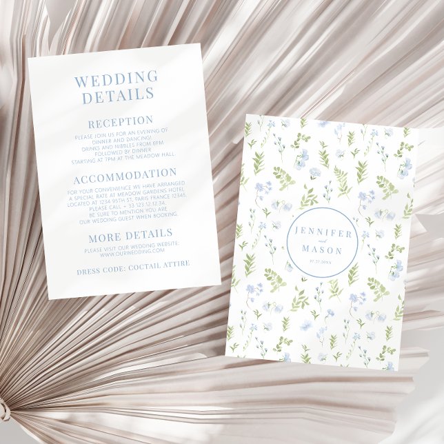 Tarjetas de detalles del boda de flores de primave (Subido por el creador)