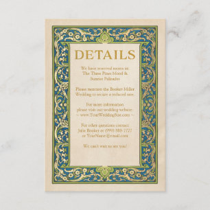 Tarjetas de detalles del boda Jardín iluminado