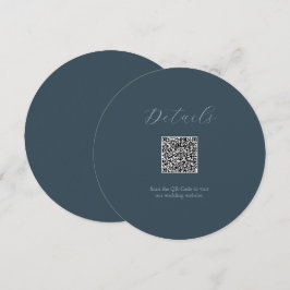 Tarjetas de detalles grises con código QR apilable