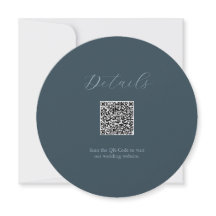 Tarjetas de detalles grises con código QR apilable
