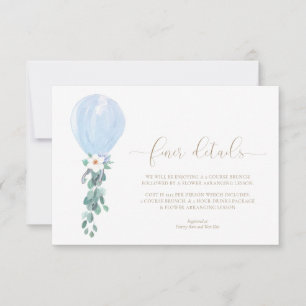Tarjetas de detalles más finos para baby shower de
