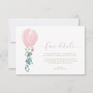 Tarjetas de detalles más finos para baby shower de