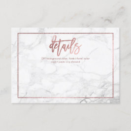 TARJETAS DE DETALLES PixDezines/ORO ROSA MARBLE+FA