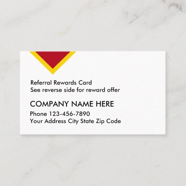 Tarjetas de devolución de cliente (Anverso)