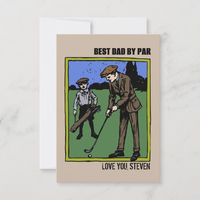 Tarjetas de día de los padres de golf Golfer Sport (Anverso)