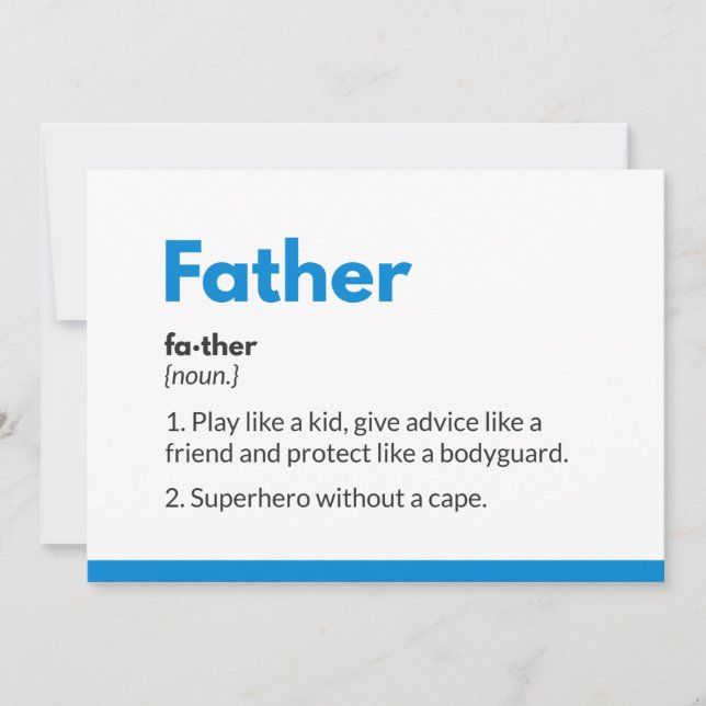 Tarjetas de día de los padres superhéroes Superdad (Anverso)